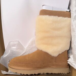 UGG Tan Boots with Cream Shearling